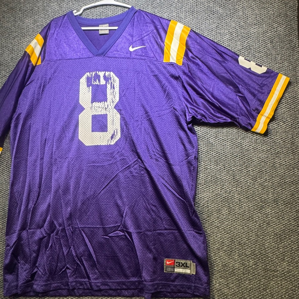Nike Team Purple Football Jersey Number 8 Minnesota Vikings Mens 3XL Mesh Top